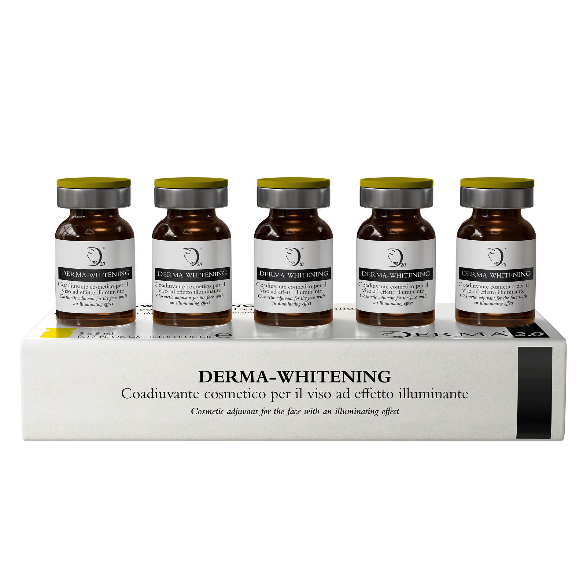 Trattamento schiarente viso, Trattamento macchie viso, trattamento illuminante viso e trattamento schiarente viso Derma-Whitening - Derma 2.0 Made in Italy