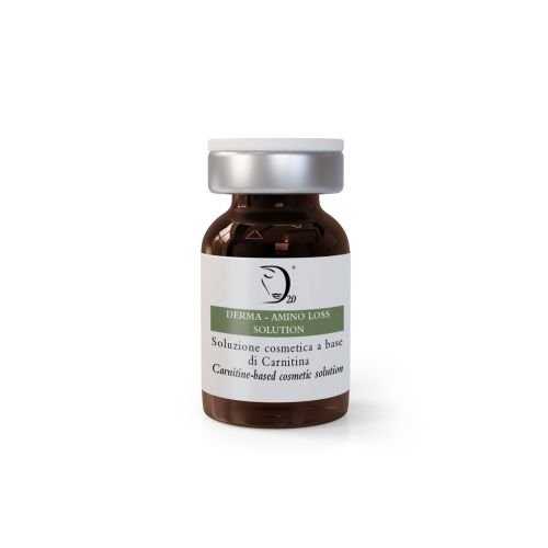 Carnitina fiale sterili per trattamenti professionali in estetica avanzata ad effetto riducente e per il miglioramento in condizioni di alopecia. Derma Amino-loss solution Derma 2.0