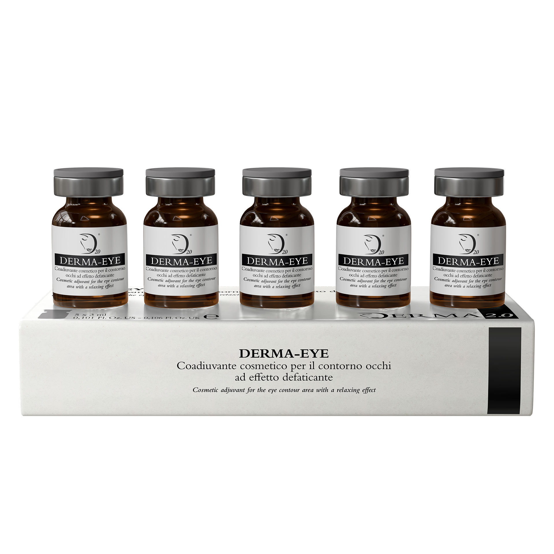 Trattamento contorno occhi, trattamento occhiaie cocktail Derma-Eye®. Trattamento completo anti occhiaie e borse occhi illuminante Made in italy