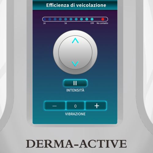 Elettroporatore estetico per trattamenti di elettroporazione viso e corpo Derma-Active. Elettroporatore professionale Certificato CE Derma 2.0 per trattamento rughe, atonie, macchie, rosacea, couperose, acne, adiposità localizzate, cellulite, ritenzione idrica