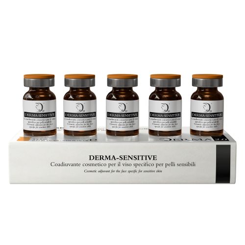 Trattamento pelli sensibili, trattamento pelli reattive, trattamento couperose cocktail completo professionale per veicolazione transdermica in fiale. Derma-Sensitive