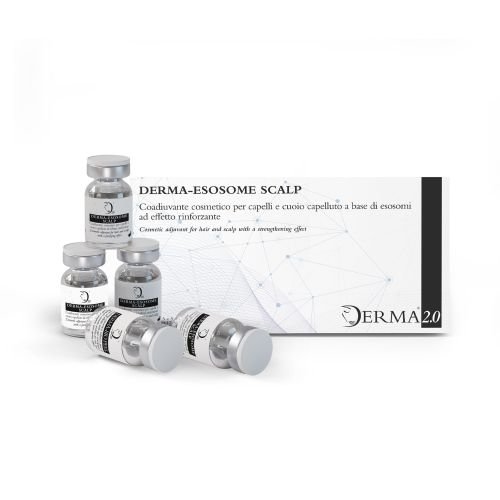 Derma-Esosome Scalp, Esosomi di Ulivo, Esosomi capelli, Esosomi per i capelli, Esosomi per capelli, esosomi anticaduta, trattamento anticaduta capelli, trattamento rinforzante capelli, Esosomi in fiale sterili, Derma 2.0 Made in Italy