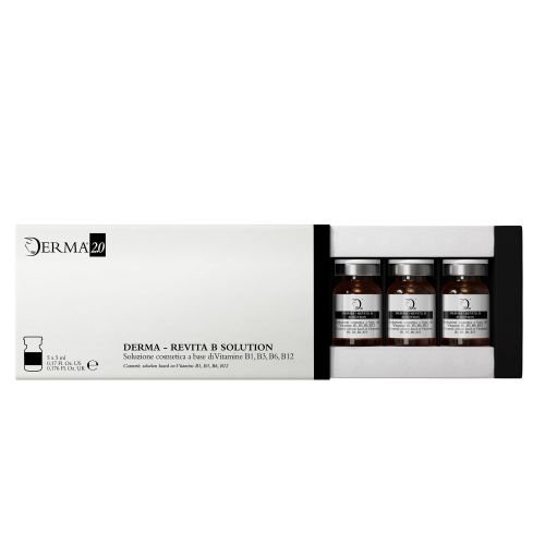 vitamine b, derma-revita b solution ad esclusivo uso professionale per trattamento di estetica avanzata anti age, nutriente, antiossidante a base di vitamine B1, B3, B6, B12