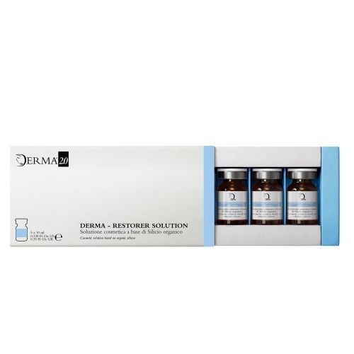Silicio organico, fiale sterili di silicio organico, trattamento rigenerante, trattamento a base di silicio organico, trattamento rigenerante a base di silicio organico, derma-restorer solution, Derma 2.0