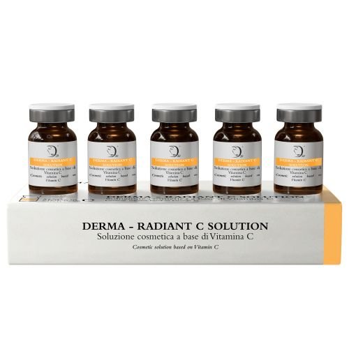Vitamina C, trattamento illuminante viso a base di vitamina c, vitamina c in fiale sterili, derma radiant c solution, derma 2.0, made in italy